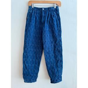 Jinglers Vintage Jeans fleece lined textured denim 80s early 90s Kids 134 / 9y